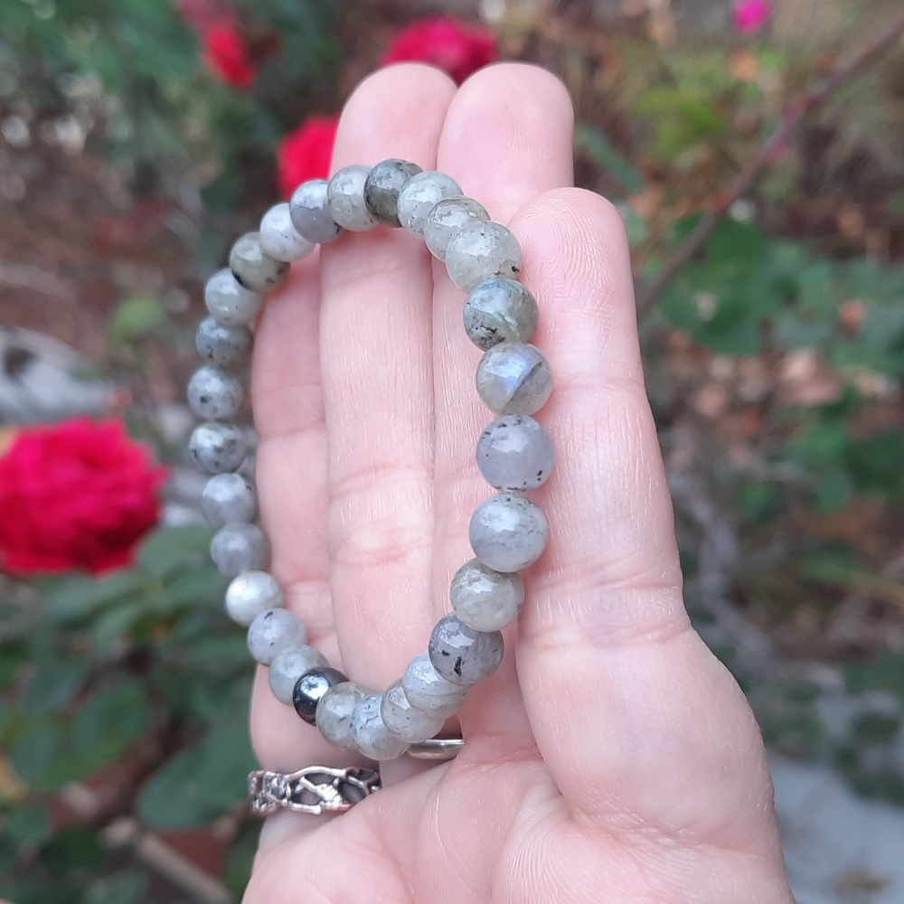 Labradorite 6mm Bracelet - Picture 3 of 5
